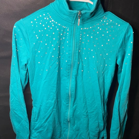 NEW! Turquoise Embellished Women's Jacket - Picture 1 of 9